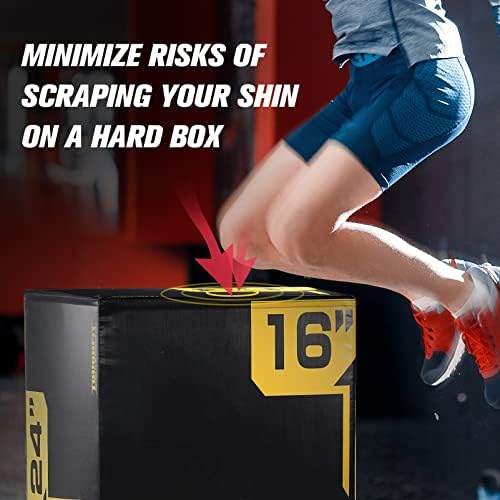 ToughFit Plyo Box - Adjustable Height Foam Plyometric Box for MMA and Crossfit Enthusiasts - Ideal for Home Gym Training