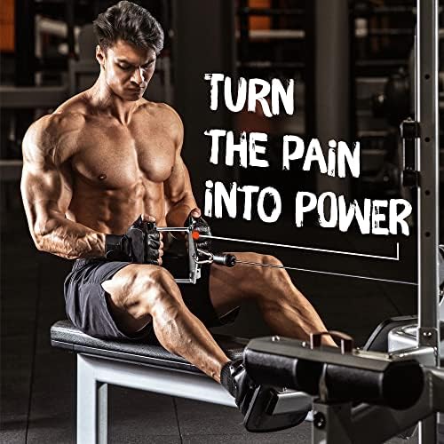 Yes4All Cable Machine Attachment Row Handles Tricep Rope Straight Bar V Bar LAT Pulldown Accessories 880 LB Load for Ho