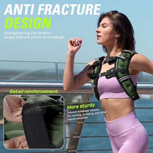 Weighted Vest for Women 20 lb Weight Vest with Ironsand for Walking Strength Training Running Workout