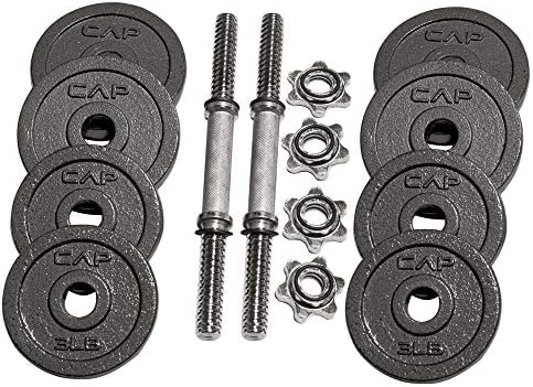 CAP Barbell Adjustable Dumbbell Weight Set for Home Gym Fitness Lovers | Ideal for Home Workouts and Muscle Building |