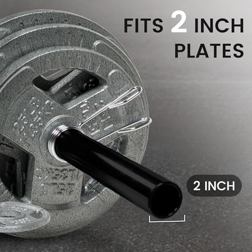 Fitvids Olympic Barbell Bar for Powerlifting and Weightlifting, High Capacity 700 Pound, 2 Inch Diameter Barbell