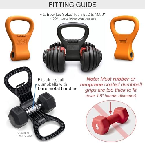 Kettle Gryp The Original - As Seen on SHARK TANK! Dumbbell to Kettlebell Conversion - Made in the USA - Dumbbell Grip Ha