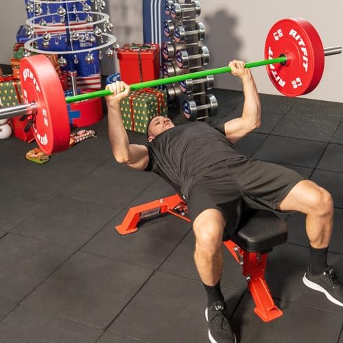 RitFit 7FT Olympic Barbell for Strength and Weightlifting Training - 2 Inch Olympic Bar for Squat, Deadlift, Bench Press