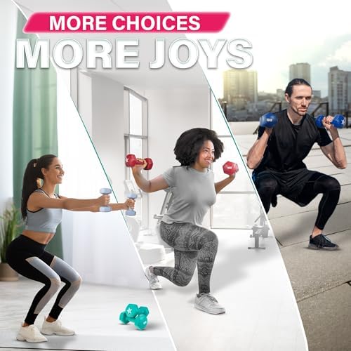 Yes4All Vinyl Hexagon Dumbbells - 2-in-1 Adjustable Set (2-15 lbs) for Home Gym Strength Training