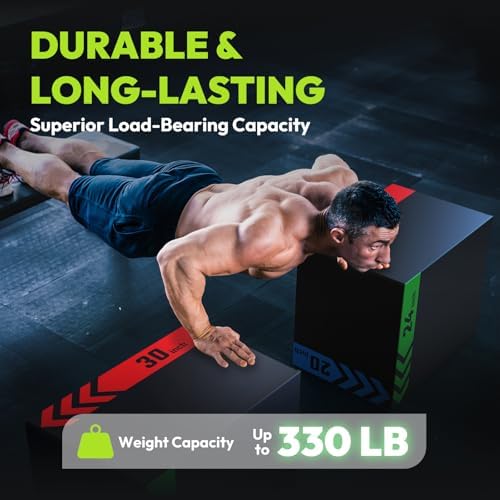 3-in-1 Pro-Duty HIIT Exercise Foam Plyo Box for Fitness Enthusiasts at Home Gym