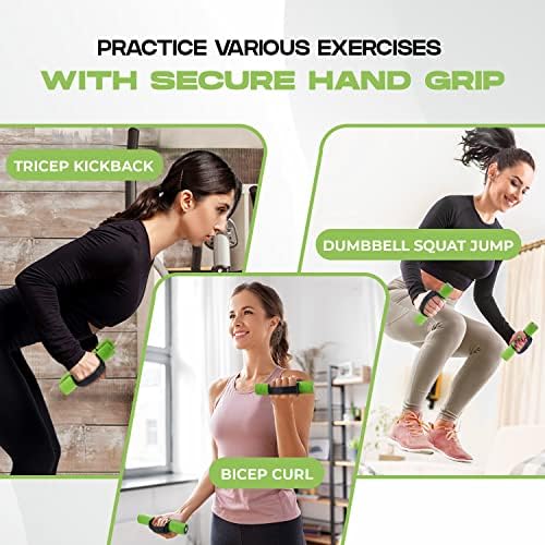 Yes4All Adjustable Dumbbells for Women's Walking Exercise | Yes4All Travel-Friendly Adjustable Dumbbells with Anti-Slip