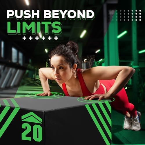 Yes4All Plyo Jump Box for Training & Conditioning | Yes4All 3 in 1 Foam Plyometric Jump Box for Fitness Workout | Yes4A
