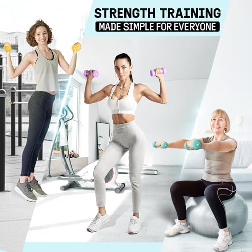 Yes4All Neoprene Coated Dumbbell Hand Weights with Multiple Weight Options for Home Gym Fitness Lovers | Yes4All Anti-R