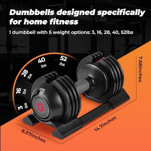 Adjustable Dumbbell Set for Home Gym Enthusiasts | Adjustable Dumbbells with Weight Plates for All Levels | Adjustable