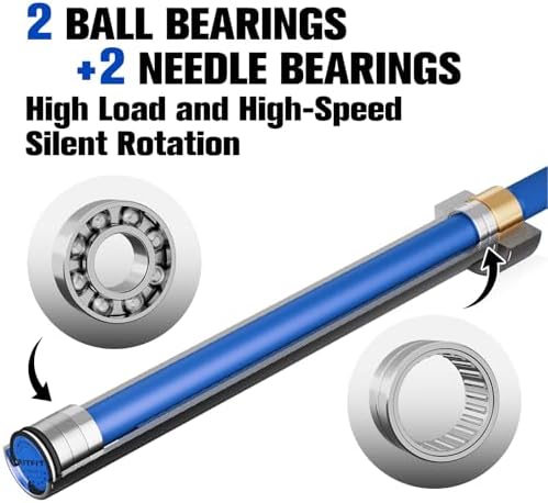 RitFit 7FT Olympic Barbell for Strength and Weightlifting Training - 2 Inch Olympic Bar for Squat, Deadlift, Bench Press