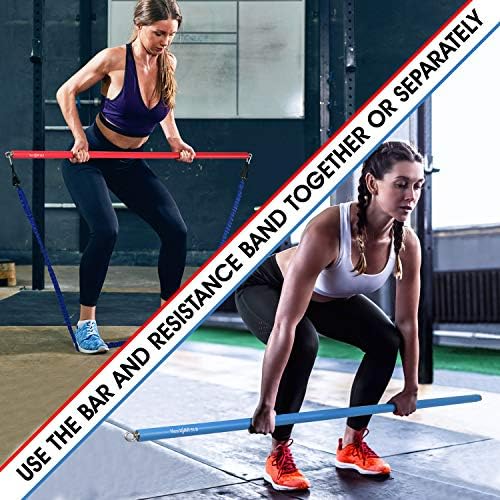 Yes4All Total Body Workout Weighted Bar - Ideal for Home and Gym Fitness Enthusiasts - Strength and Yoga Training - 1|5l