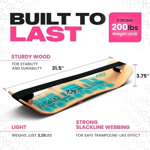 Balance Board for Kids - Wooden Wobble Board - Coordination Training - Perfect for Skateboard, Snowboard, Football, Socc