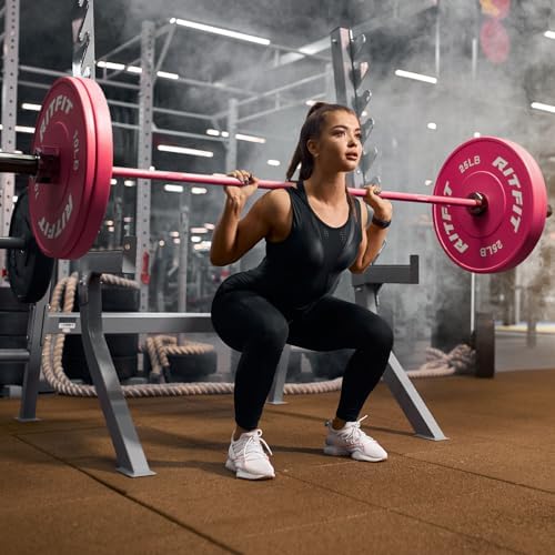 RitFit 7FT Olympic Barbell for Strength and Weightlifting Training - 2 Inch Olympic Bar for Squat, Deadlift, Bench Press