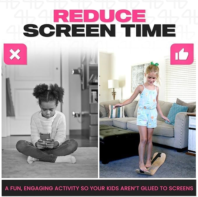 Balance Board for Kids - Wooden Wobble Board - Coordination Training - Perfect for Skateboard, Snowboard, Football, Socc