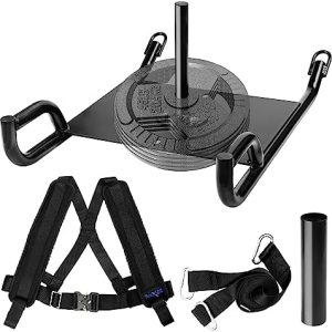 Yes4All Weighted Sled for Speed Improvement and Athletic Exercise | Yes4All Weighted Training Pull Sled with Steel Buck