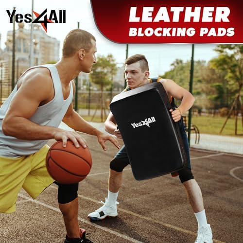 Yes4All Blocking Pad, Durable Leather Shield Pads for American Football & Basketball Training, Ideal for Martial Arts &