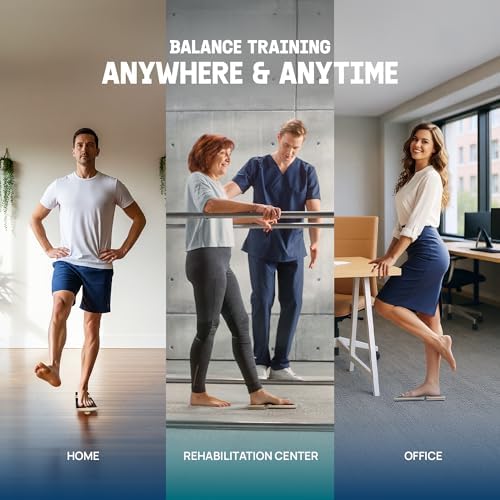 Yes4All Professional Anti-Slip Rocker Board for Leg Workout and Standing Desk Use | Yes4All 350LBS Wood Balance Board,