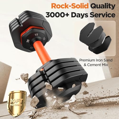 2025 Updated Adjustable Dumbbell Set for Home Gym, 110lbs/50lbs Weights with Storage Box, Suitable for Men and Women