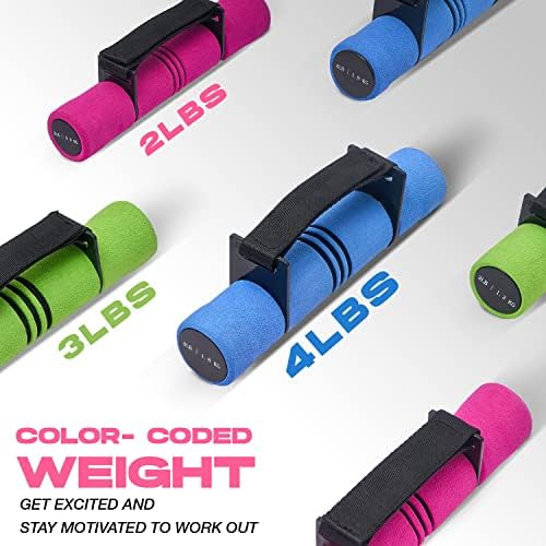 Yes4All Adjustable Dumbbells for Women's Walking Exercise | Yes4All Travel-Friendly Adjustable Dumbbells with Anti-Slip