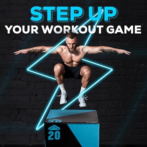 Yes4All Plyo Jump Box for Training & Conditioning | Yes4All 3 in 1 Foam Plyometric Jump Box for Fitness Workout | Yes4A