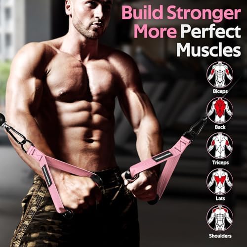 Renranring Replacement Handles for Gym Cable Machines - Strong & Durable Exercise Accessories for Home and Commercial U