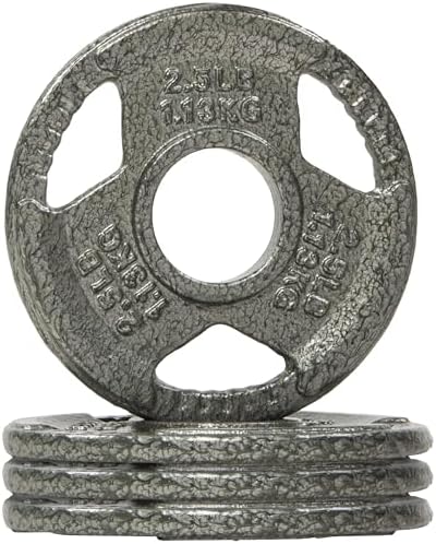 Fitvids Olympic Cast Iron Weight Plates 2-Inch Thickness for Strength Training & Weightlifting, Ideal for Home Gym, Mult