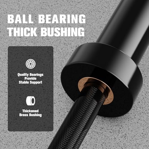 RitFit 7FT Olympic Barbell for Strength and Weightlifting Training - 2 Inch Olympic Bar for Squat, Deadlift, Bench Press