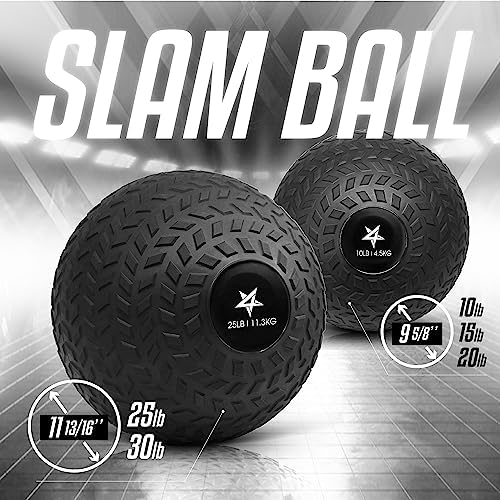 Yes4All Slam Balls, Durable PVC Sand Filled, Core Strengthening Workout Ball for Fitness Enthusiasts at Home Gym