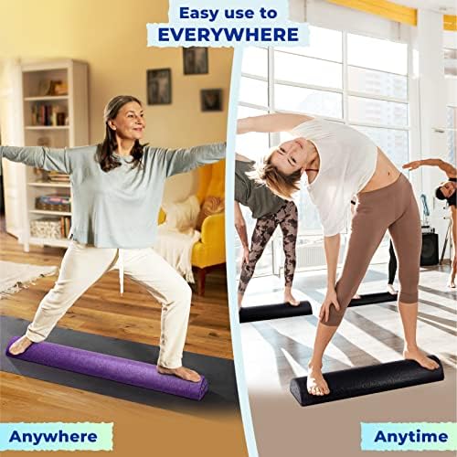 Yes4All High-Density EPP Half Round Back Roller Foam - Yoga, Pilates & Stretching - 12, 18, 24, 36 inch Yes4All High-D