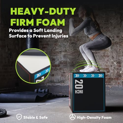 3-in-1 Pro-Duty HIIT Exercise Foam Plyo Box for Fitness Enthusiasts at Home Gym