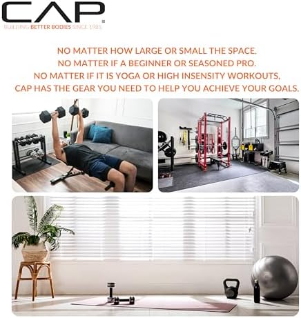 CAP Barbell Rubber Coated Dumbbells for Home Gym Fitness Lovers | Multiple Weight Options | CAP Barbell Heavy Duty Rubb