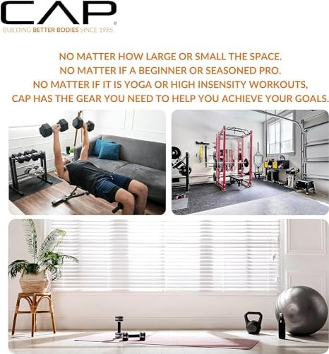 CAP Barbell Rubber Coated Dumbbells for Home Gym Fitness Lovers | Multiple Weight Options | CAP Barbell Heavy Duty Rubb
