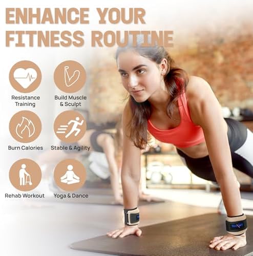 Yes4All Adjustable Wrist & Ankle Weights - Weighted Bands for Fitness Workout, Walking, Jogging and Pilates for Women, M