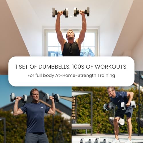 NUOBELL Adjustable Dumbbells 5-80 lbs: Versatile & Space-Saving, Perfect for Home Gym Enthusiasts & Workouts