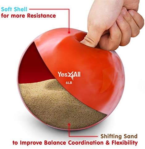 Yes4All Weighted Toning Balls for Exercise and Pilates | Yes4All Soft Medicine Balls for Balance and Flexibility Traini