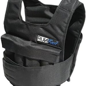 RUNmax Pro Weighted Vest for Men and Women - Portable & Adjustable - Workout, Fitness & Recovery - Up to 60lbs with Shou