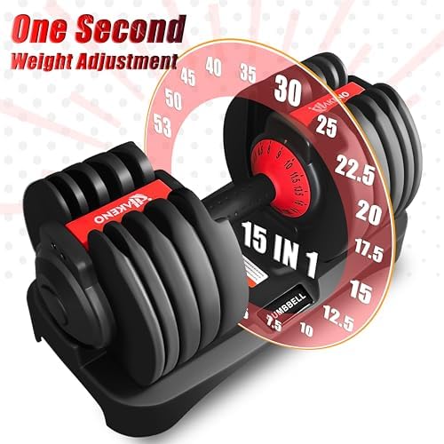 Adjustable Dumbbell 53LB for Home Workout | Fast Automatic Adjustable Dumbbell 53LB | Body Workout Dumbbell 53LB for