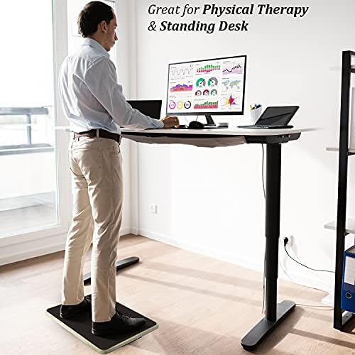 Yes4All Professional Anti-Slip Rocker Board for Leg Workout and Standing Desk Use | Yes4All 350LBS Wood Balance Board,