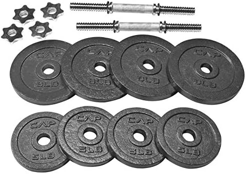 CAP Barbell Adjustable Dumbbell Weight Set for Home Gym Fitness Lovers | Ideal for Home Workouts and Muscle Building |