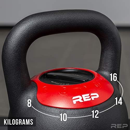 REP Fitness Adjustable Kettlebell | Strength Training Equipment for Home Gym | Compact Steel Bell with Ergonomic Handle