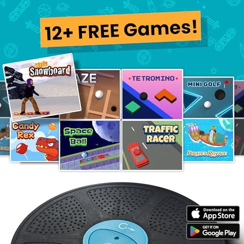 GoBalance Board - Smart Bluetooth Sensor Balance Board for Teens and Adults - 12 Free Games, Home Gym Workout, Fun Balan