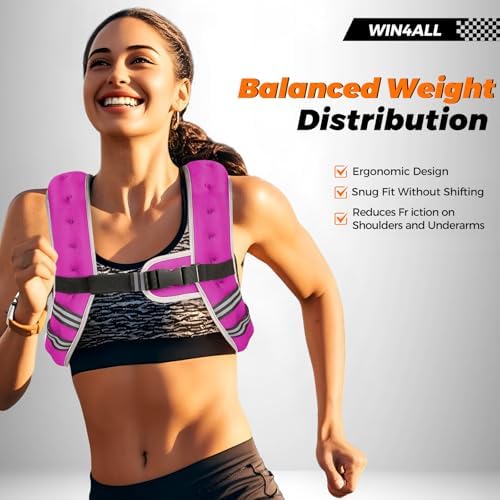 Women's Adjustable 6lb-20lb Weighted Vest for Walking, Strength Training, and Running Black