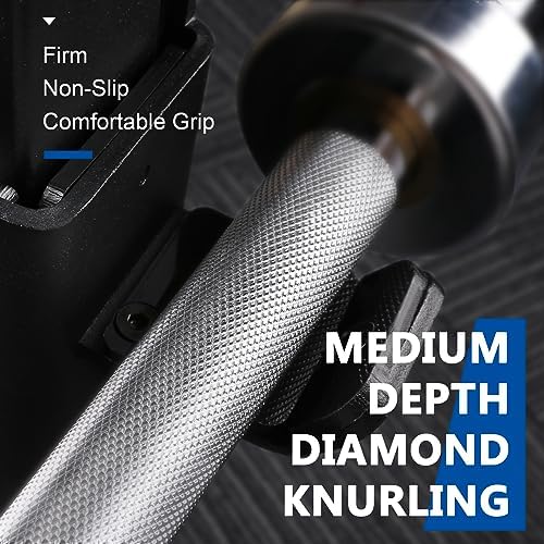 LIONSCOOL Olympic Barbell 7FT for Weightlifting and Powerlifting - 1500lbs Capacity - Strength Training for Squats, Dead