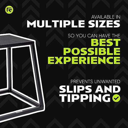 Rage Fitness Anti-Slip 12-18-24 Inch Plyo Box for Home Gym Strength Training Rage Fitness Pre-Assembled 12-18-24 Inch