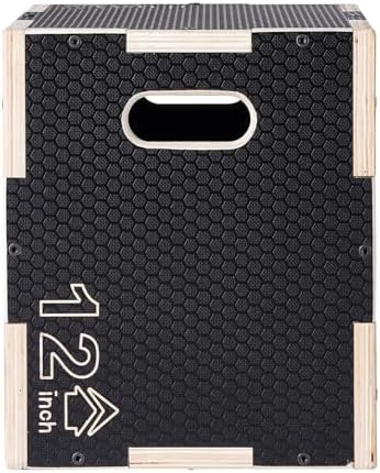 VEVOR 3 in 1 Plyometric Jump Box for Home Gym Training and Conditioning, Easy-to-Assemble Wood Plyo Box, Jumping Trainer