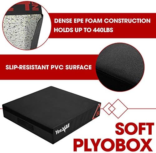 Yes4All 3 In 1 Wooden Plyo Box for Home Jump Training and Outdoor Exercise | Yes4All Plyometric Box Platform: Versatile