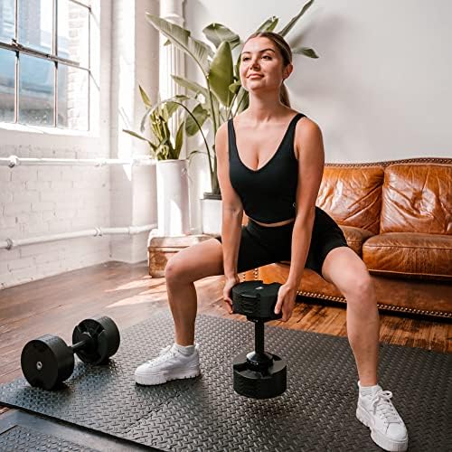 Nuobell Adjustable Dumbbells - Gym Army Nuobell, 5lbs - 50lbs - Strength Training for Men and Women - Durable and Portab