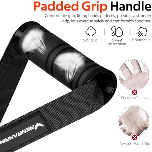 Renranring Replacement Handles for Gym Cable Machines - Strong & Durable Exercise Accessories for Home and Commercial U