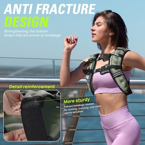 Weighted Vest for Women 20 lb Weight Vest with Ironsand for Walking Strength Training Running Workout