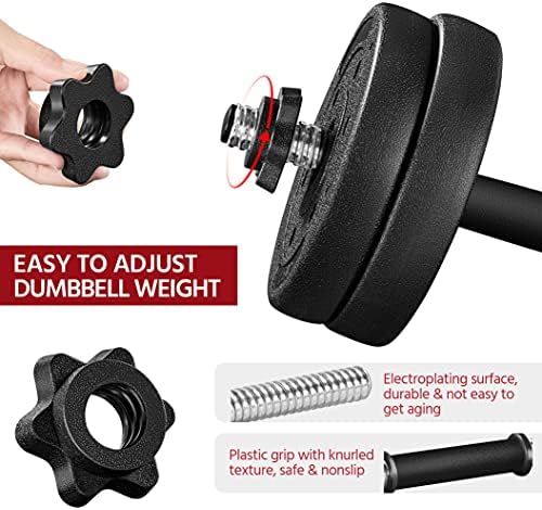 Yaheetech Adjustable Dumbbells Weight Set for Women & Men Home Gym Fitness Equipment